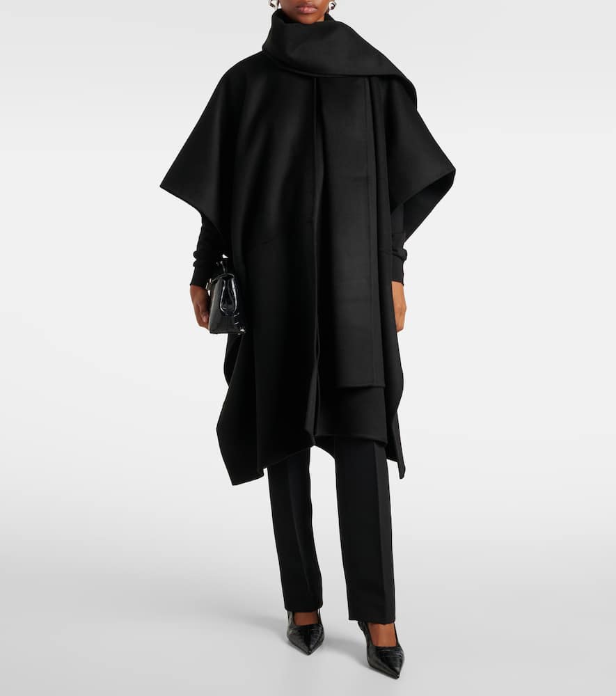 Doublé scarf-detail wool coat