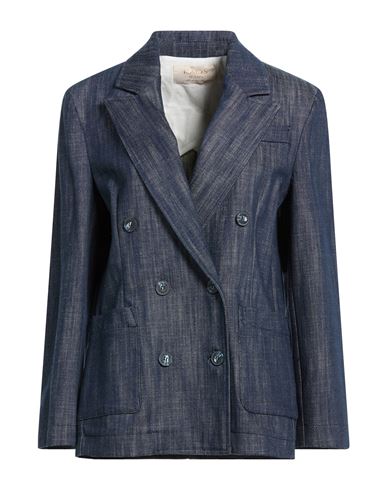 Woman Blazer Blue Size 4 Cotton