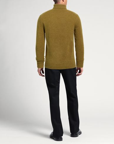Man Turtleneck Military green Size 38 Alpaca wool, Polyamide, Wool, Elastane