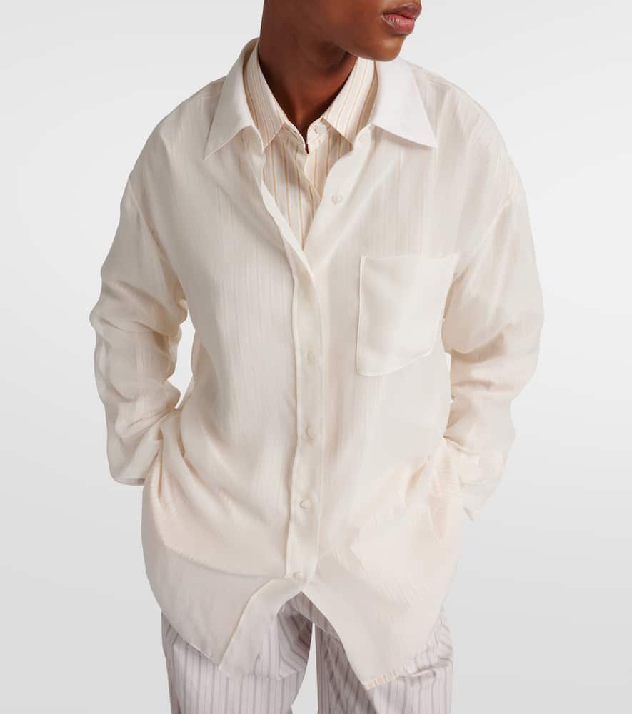 Nesson oversized striped cupro shirt