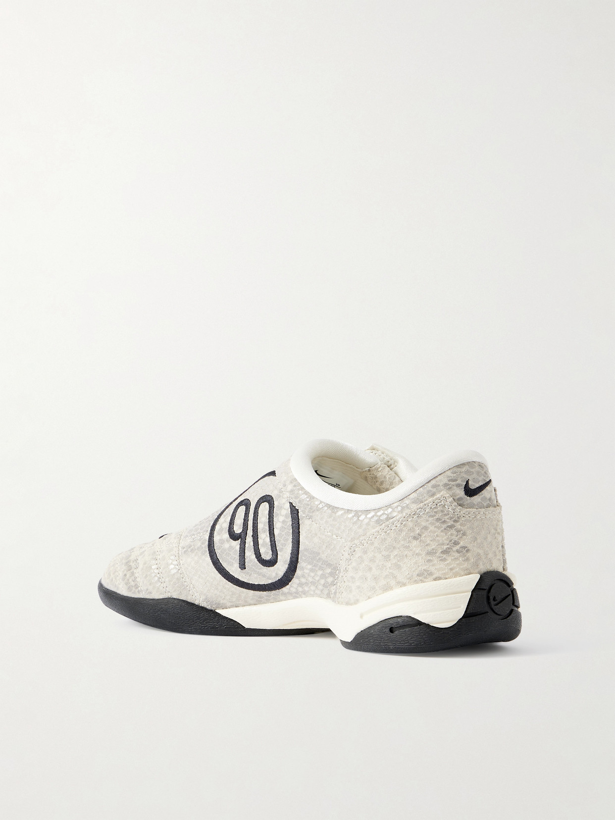 T90 Se Snake-effect Leather Sneakers - Off-white