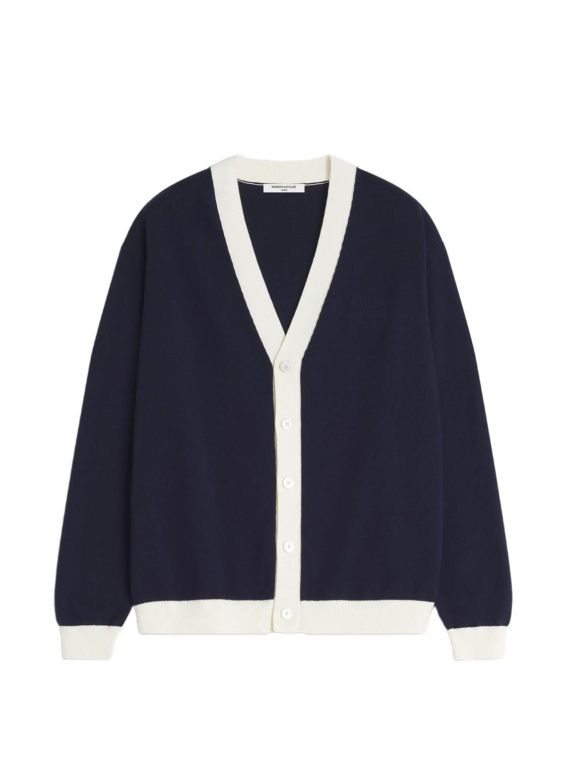 Maison Kitsuné Contrasted Cotton Comfort Cardigan for Men - SS26 Collection