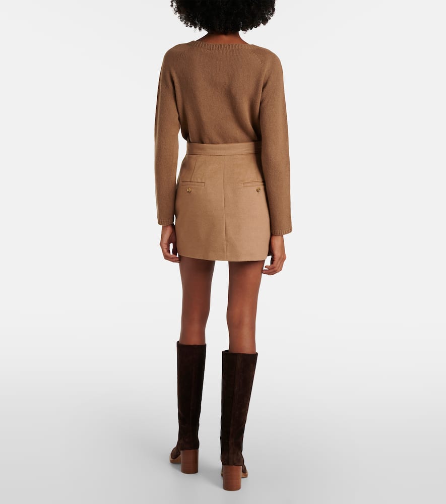 Ancella camel hair miniskirt