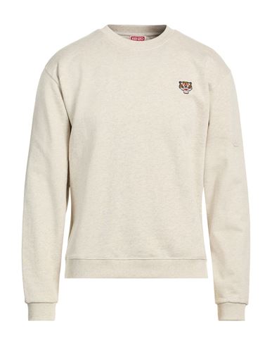 Man Sweatshirt Sand Size L Cotton