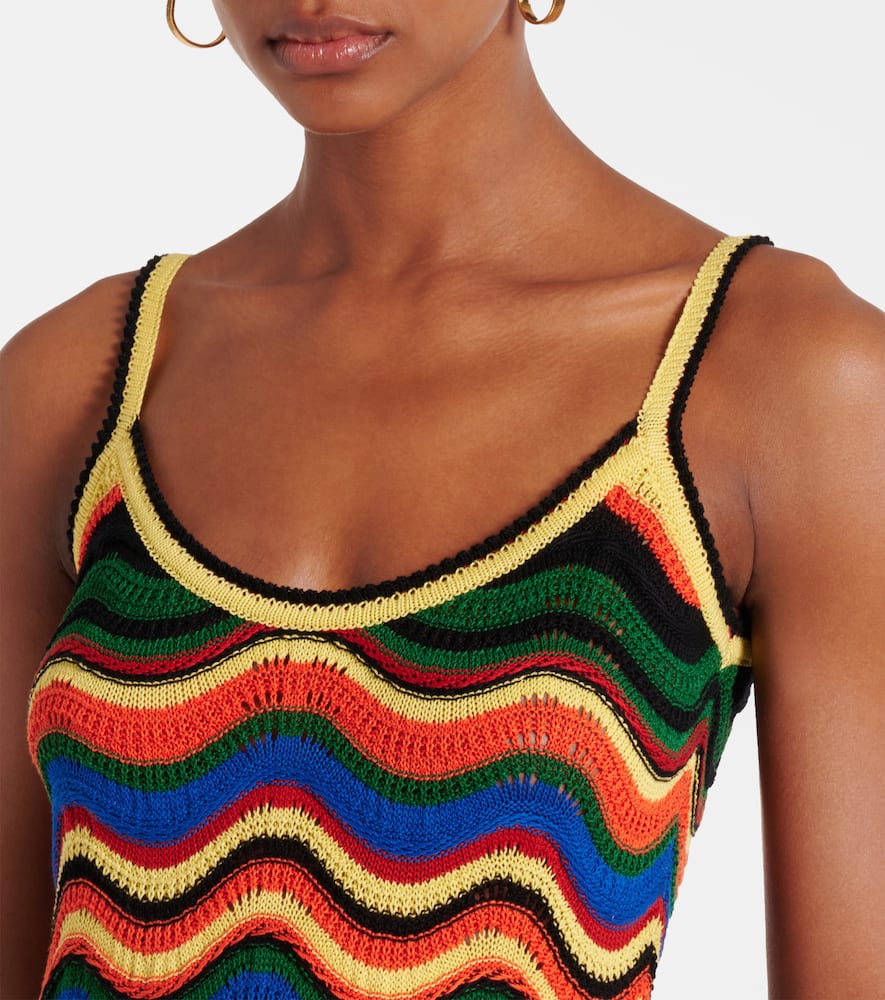 Chevron crochet cotton maxi dress