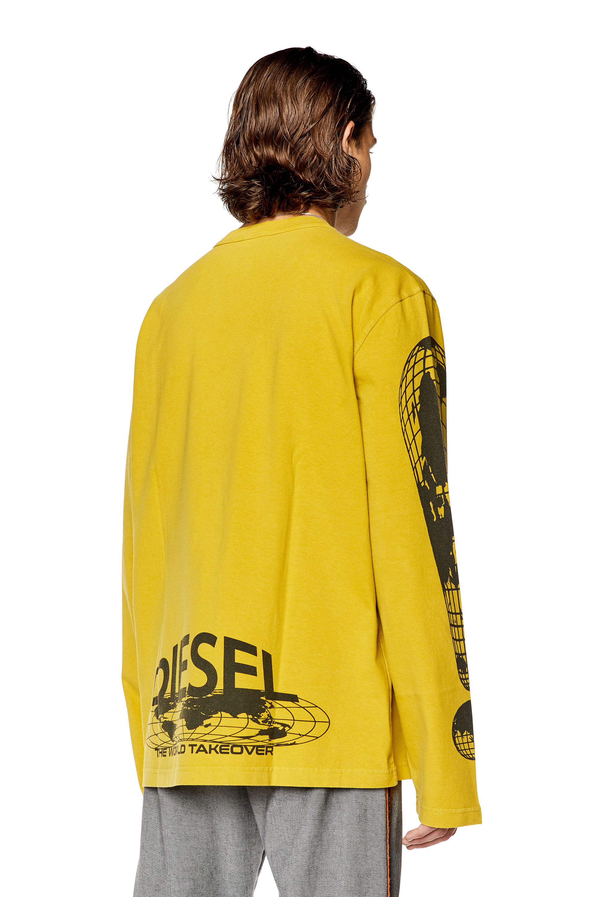 Graphic-print long-sleeve T-shirt - Yellow