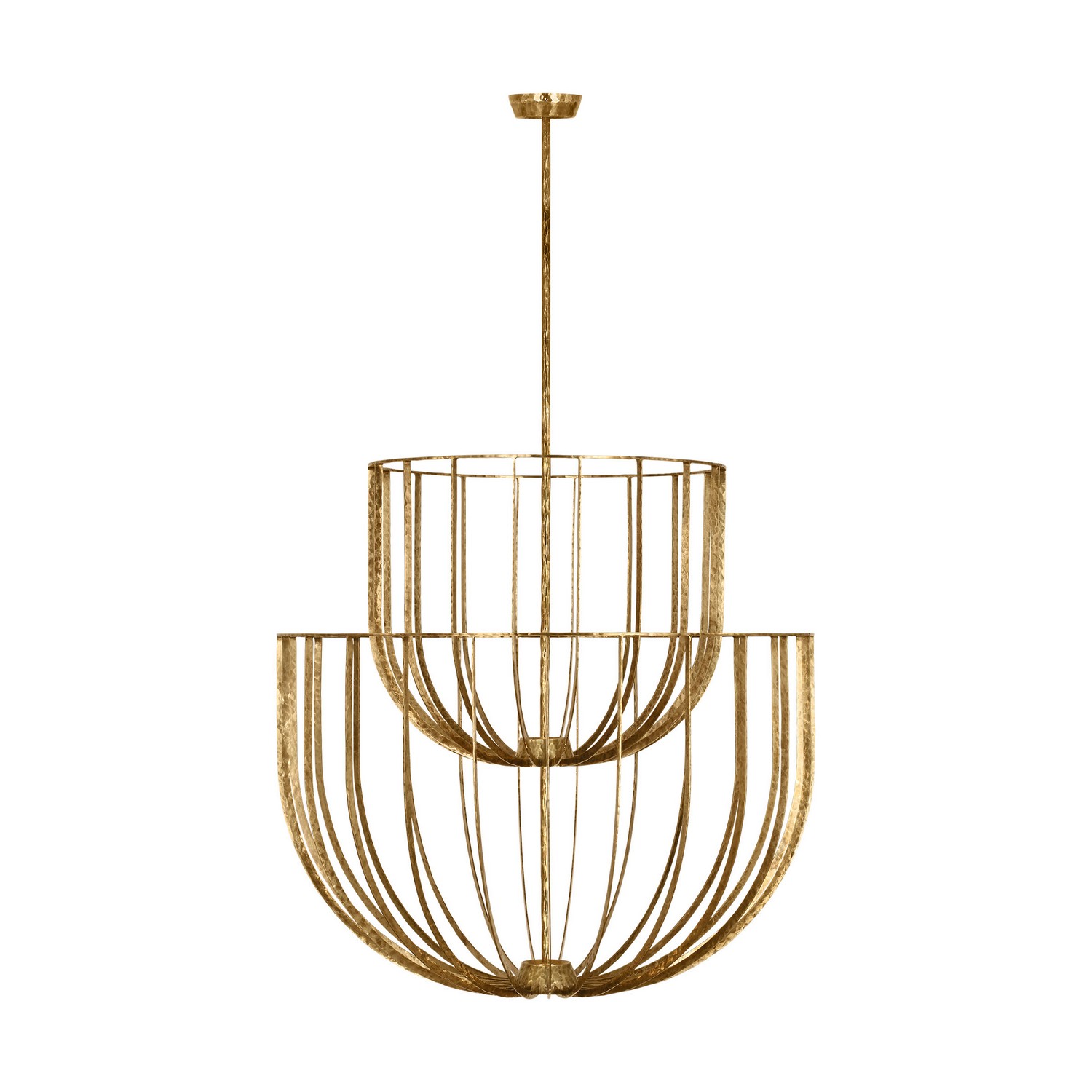 Polished Antique Brass LED Chandelier from the Sanchi Collection