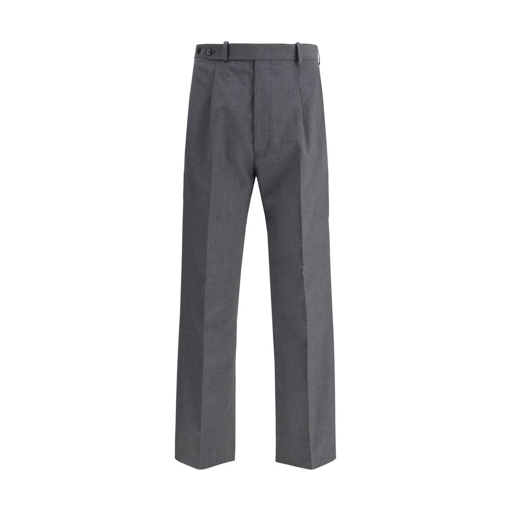 Wool Blend Trousers — Gray