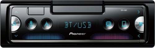 In-dash Bluetooth® Audio Digital Media (ADM) Receiver with Built-In Cradle for Smartphone - Black