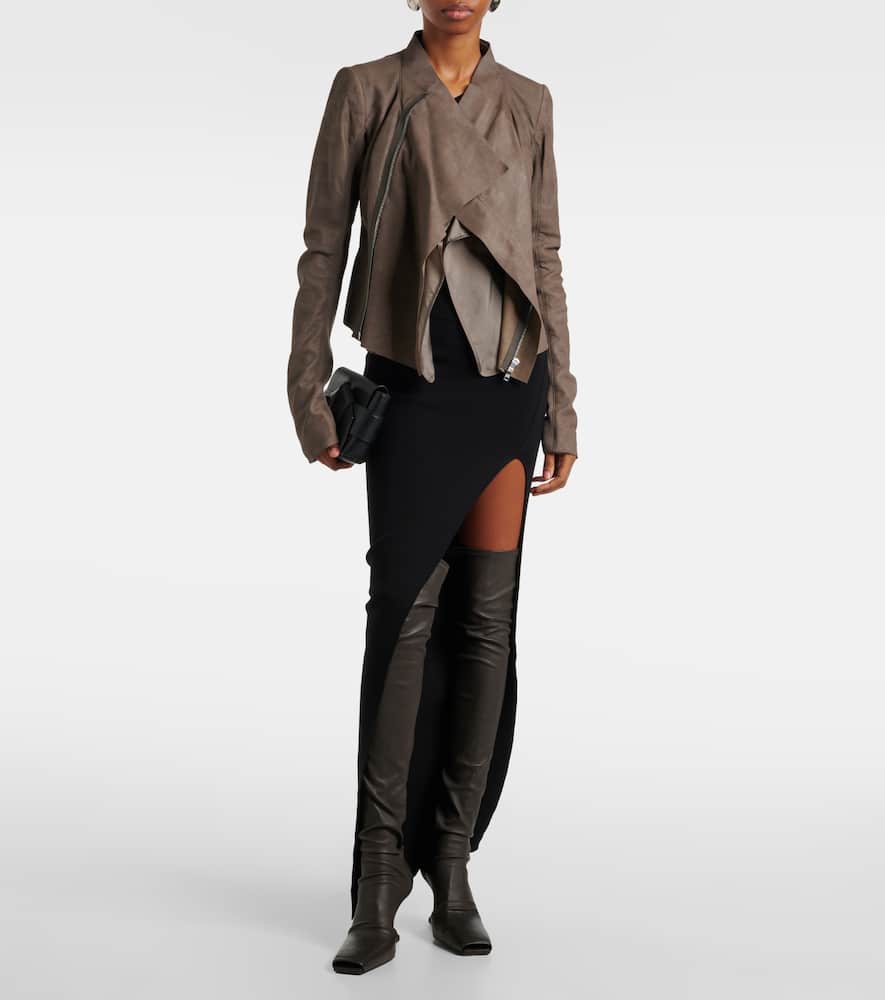 Leather biker jacket