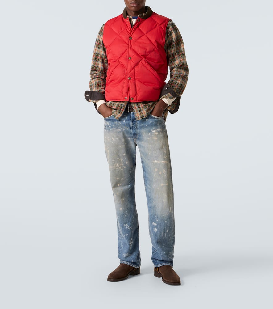 Quilted twill vest