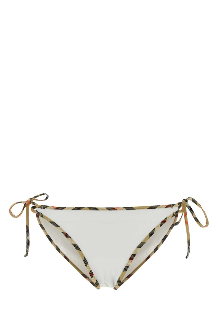 White Stretch Nylon Bikini Bottom
