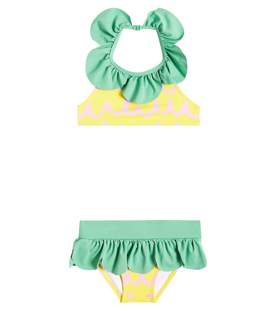 Stella McCartney Kids Printed ruffled bikini