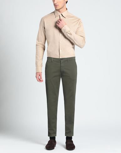 Man Pants Military green Size 28 Cotton, Elastane