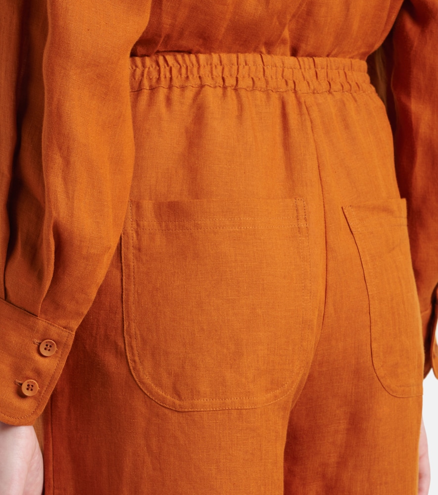Select linen wide-leg pants