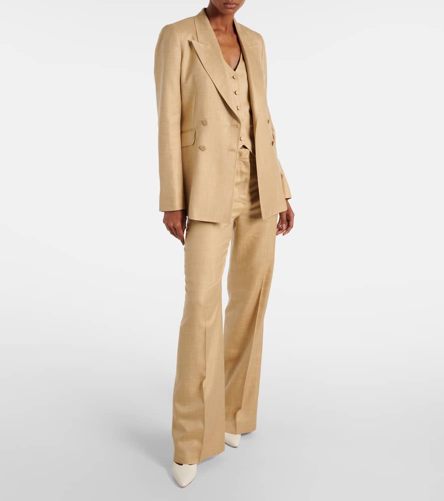 Wool, silk and linen blazer