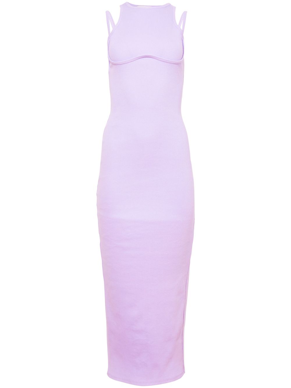 Ribbed knit maxi dress - Purple