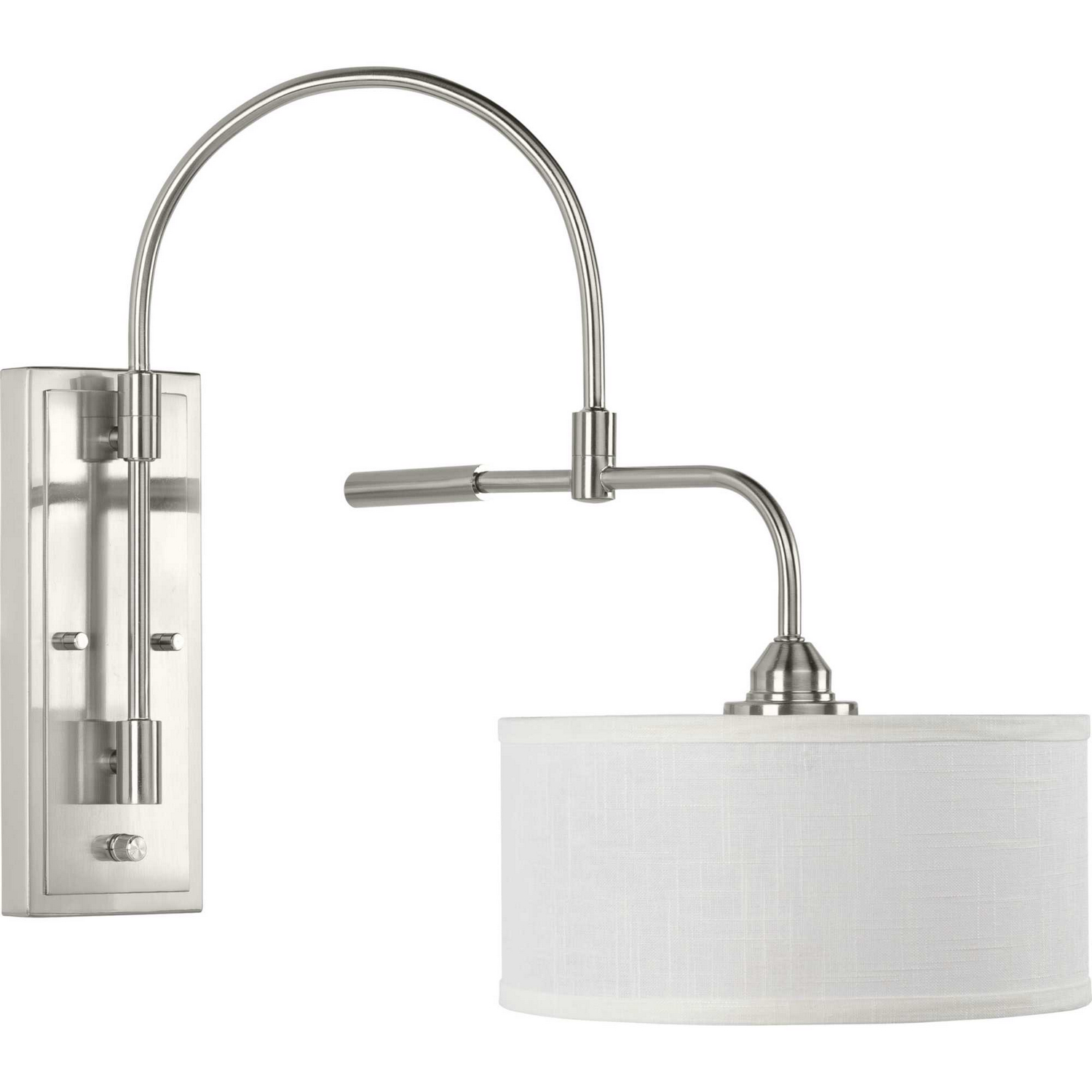 Brushed Nickel Swing Arm Wall Bracket from the Kempsey Collection