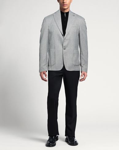 Man Blazer Light grey Size 38 Polyester, Viscose, Acrylic, Elastane