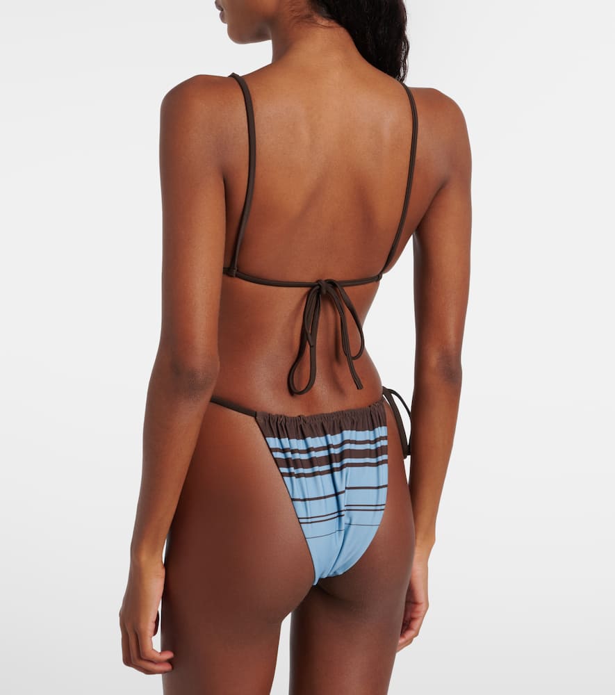 Rioja beaded striped bikini bottoms