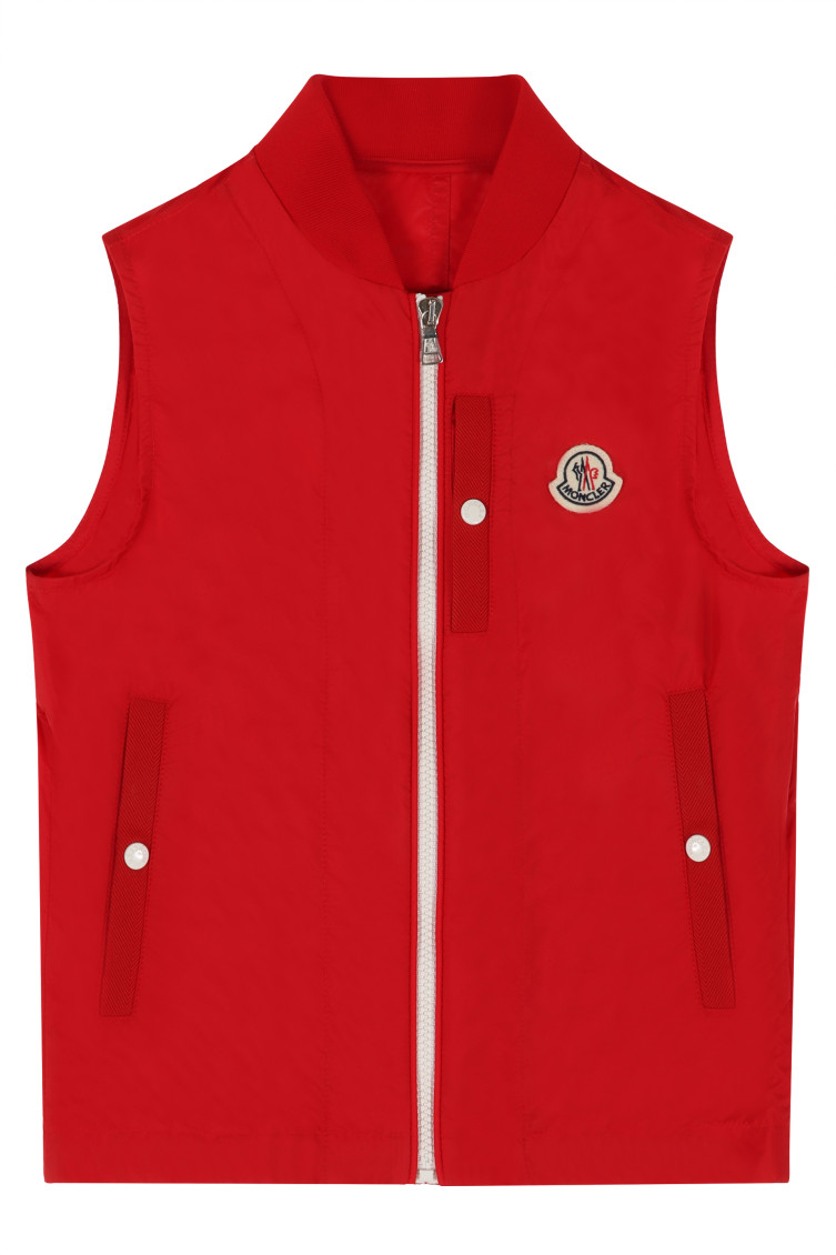 Boys Red Sleeveless Jacket