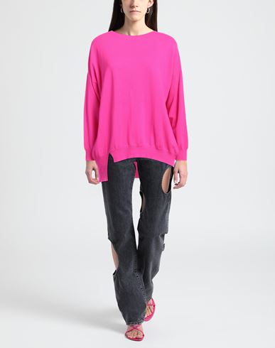 Woman Sweater Fuchsia Size 8 Virgin Wool