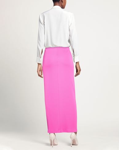 Woman Maxi skirt Fuchsia Size 6 Polyester, Elastane
