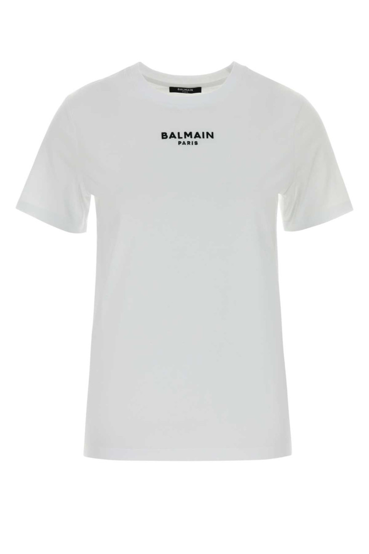 Balmain - crew neck nylon blend silk top