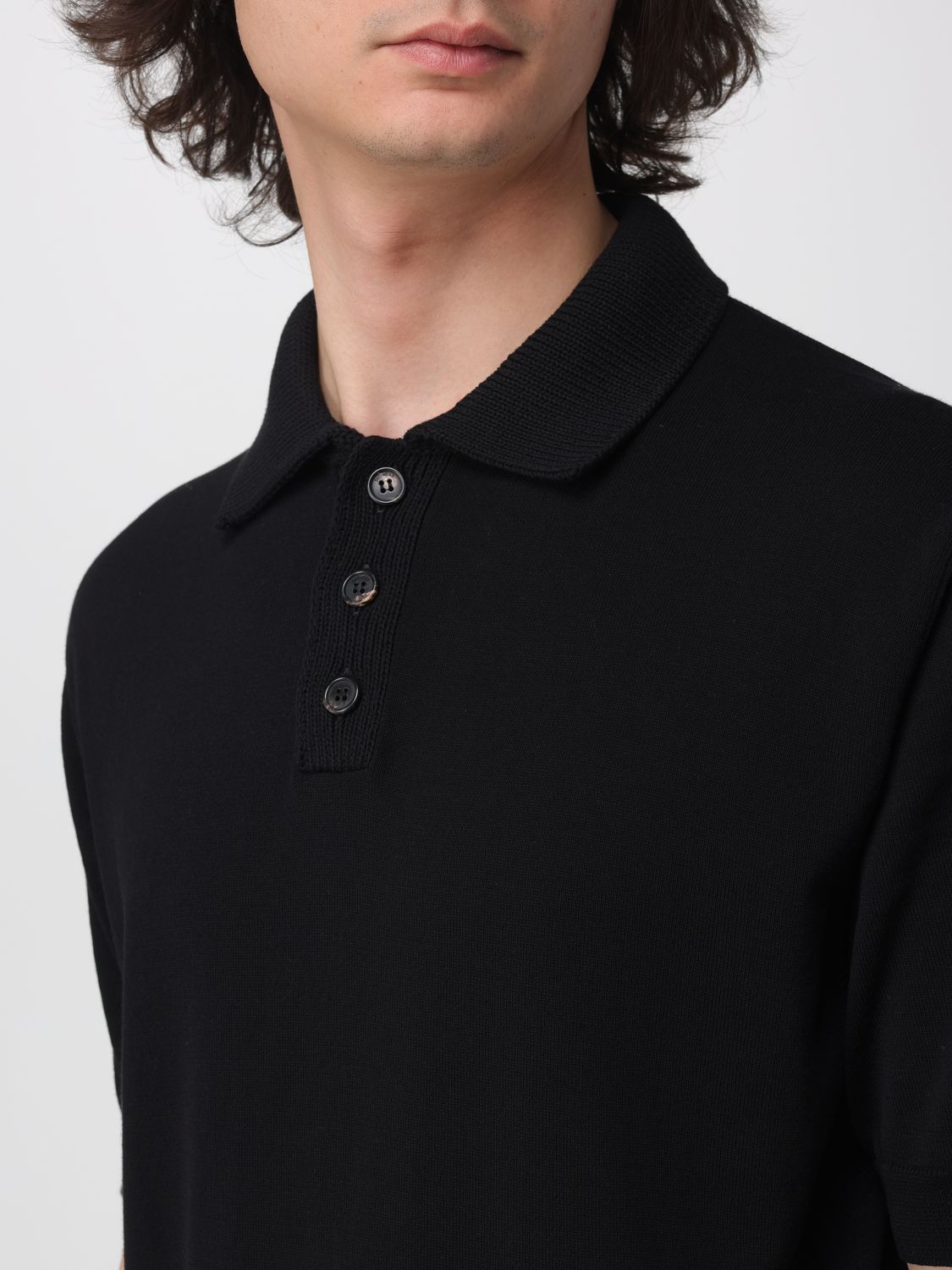 Polo Shirt Men color Black
