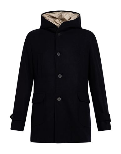 Roberto P Luxury Man Coat Midnight blue Size 44 Wool
