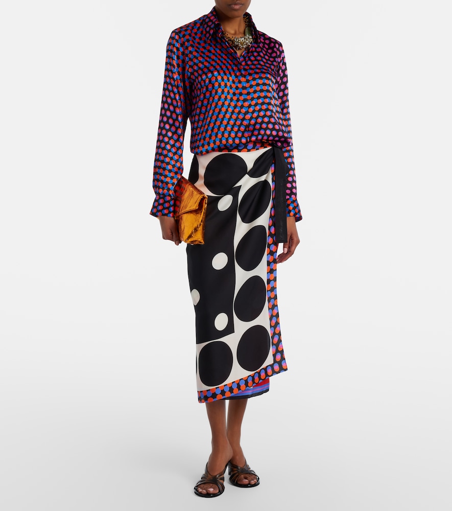Polka-dot silk shirt