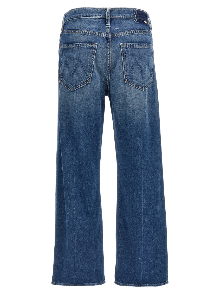 Blue straight-leg jeans