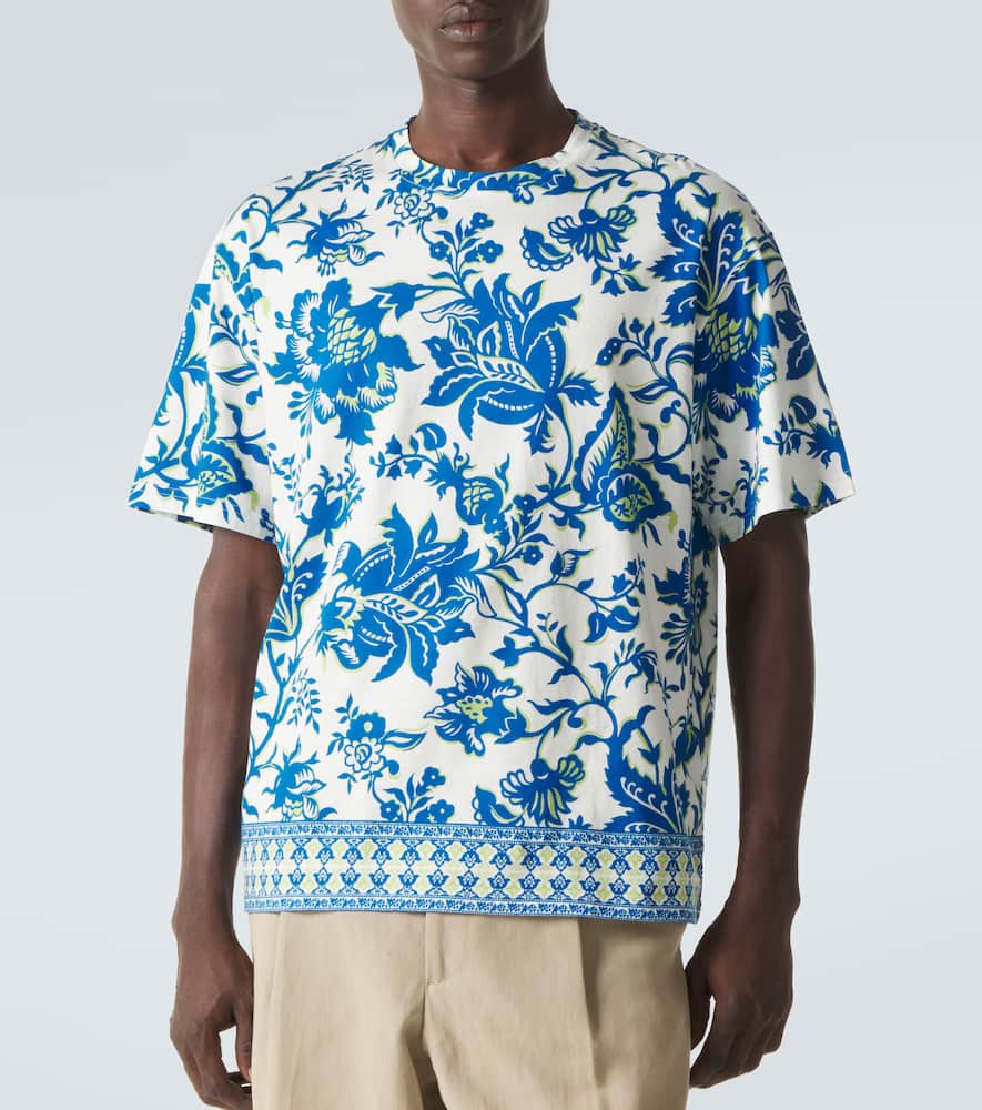 Floral cotton jersey T-shirt