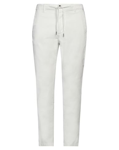 Man Pants Off white Size 40 Cotton, Elastane