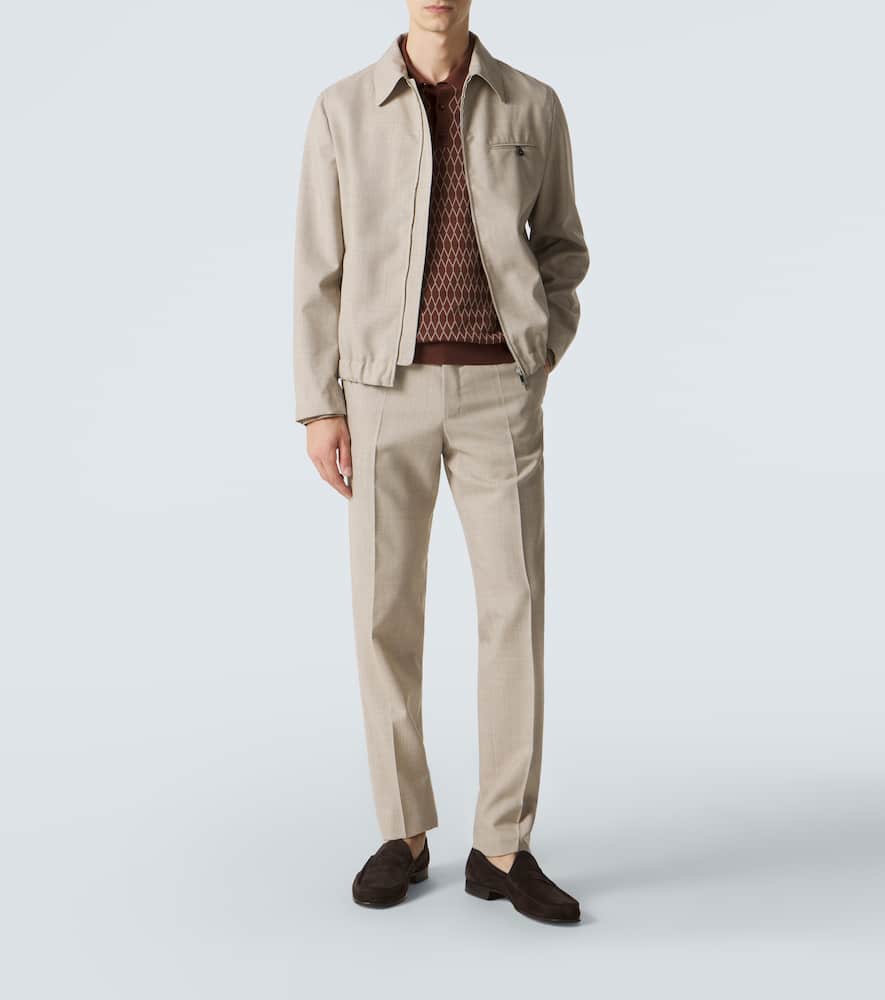 Virgin wool slim pants