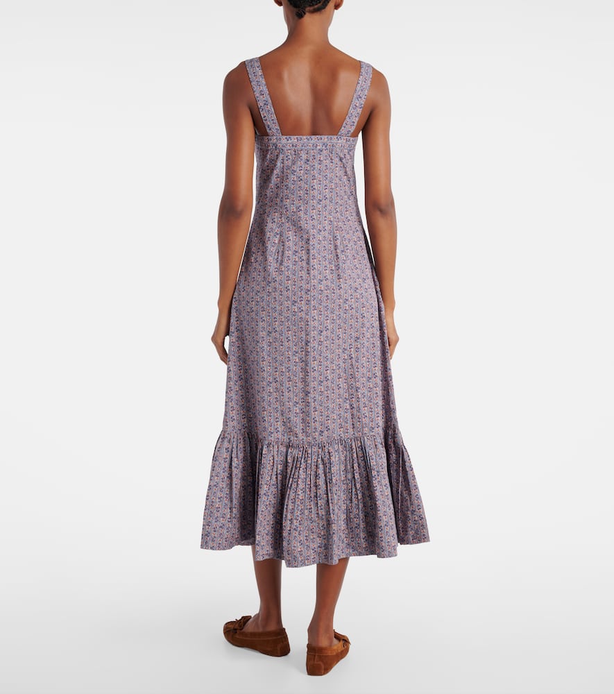 Floral cotton midi dress