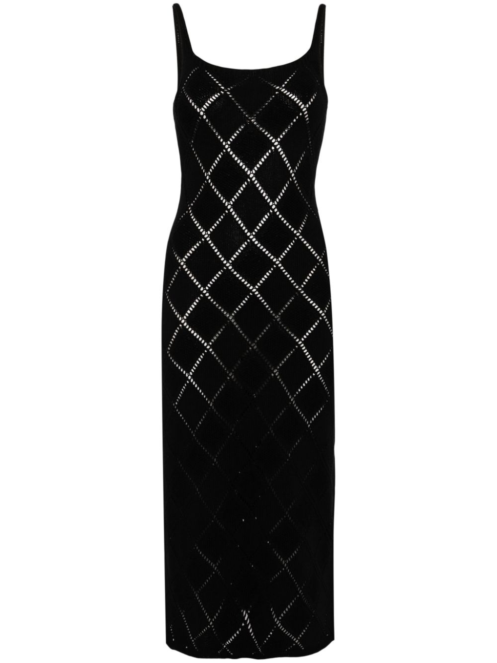 Loud pointelle-knit dress - Black