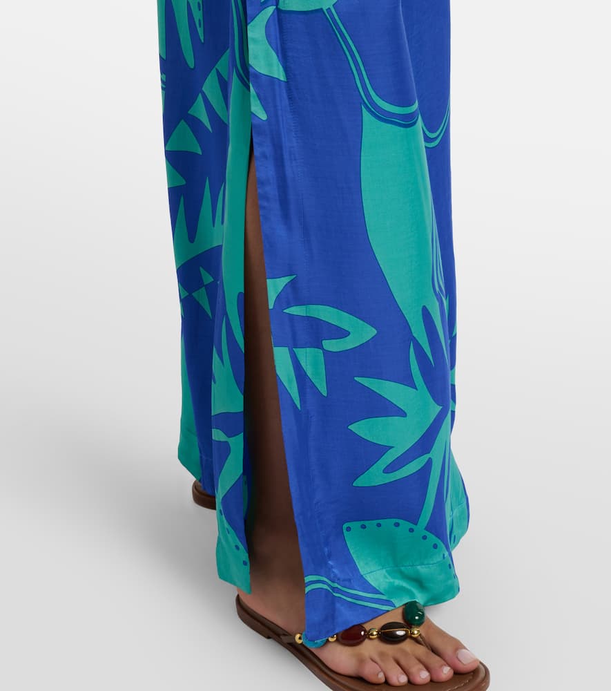 Clea printed wide-leg pants