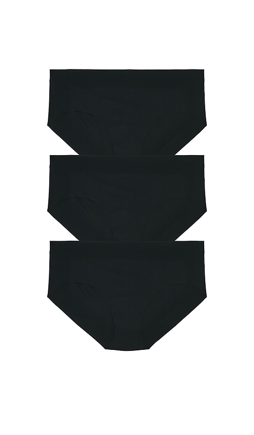 Commando Invisible Rib Bikini 3-pack in Black