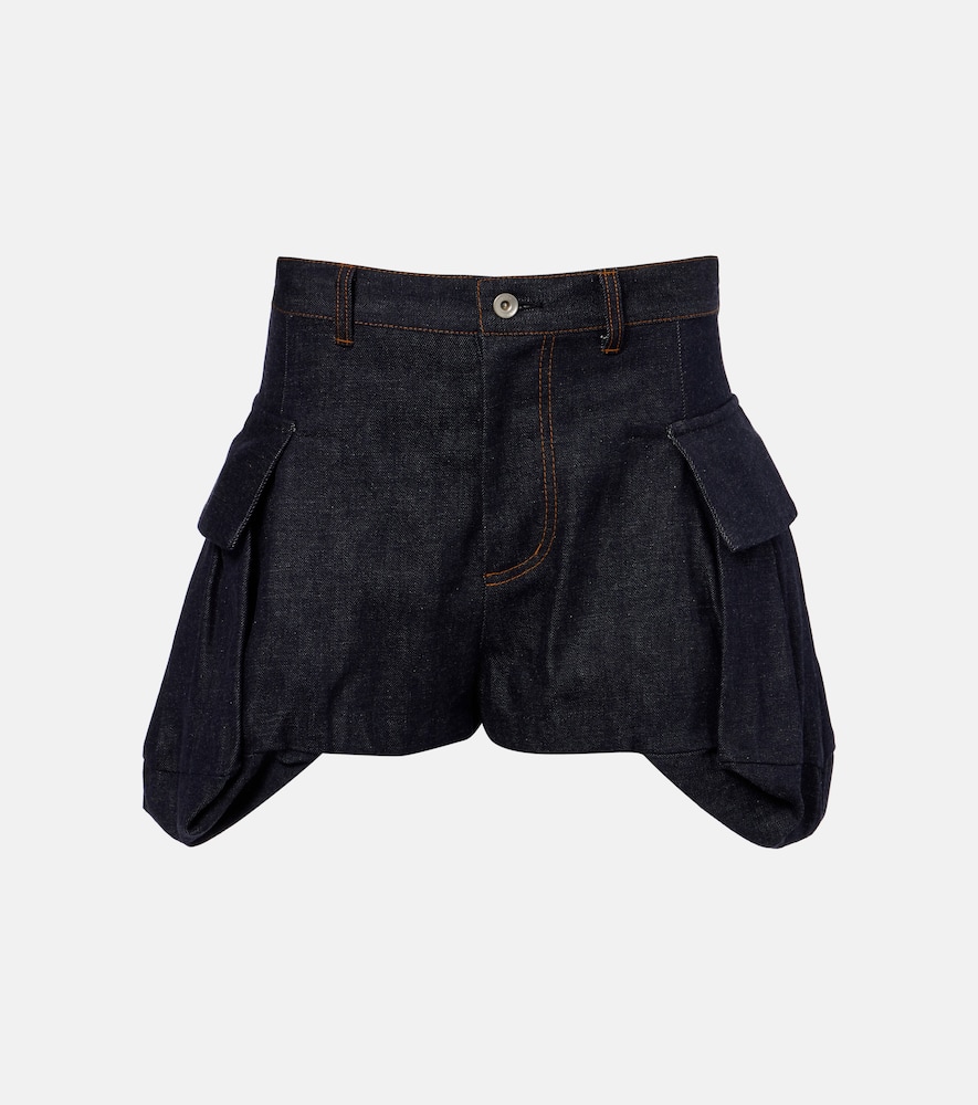 High-rise denim shorts