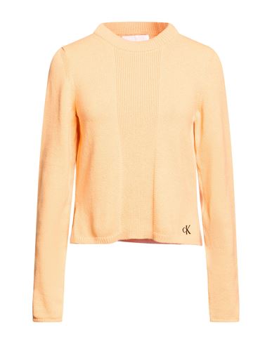 Woman Sweater Orange Size L Polyester, Cotton
