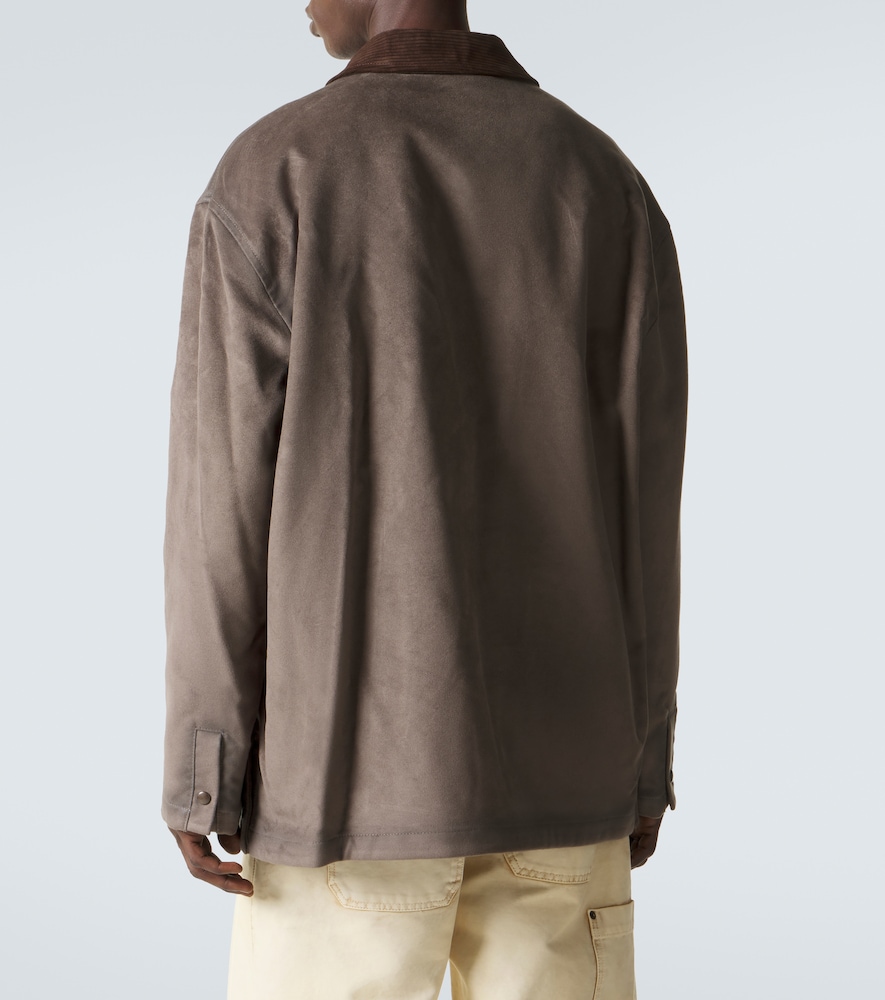 Suede-trimmed jacket