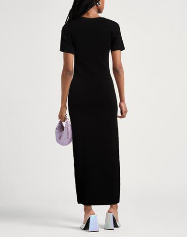 Woman Maxi dress Black Size L Viscose, Polyester