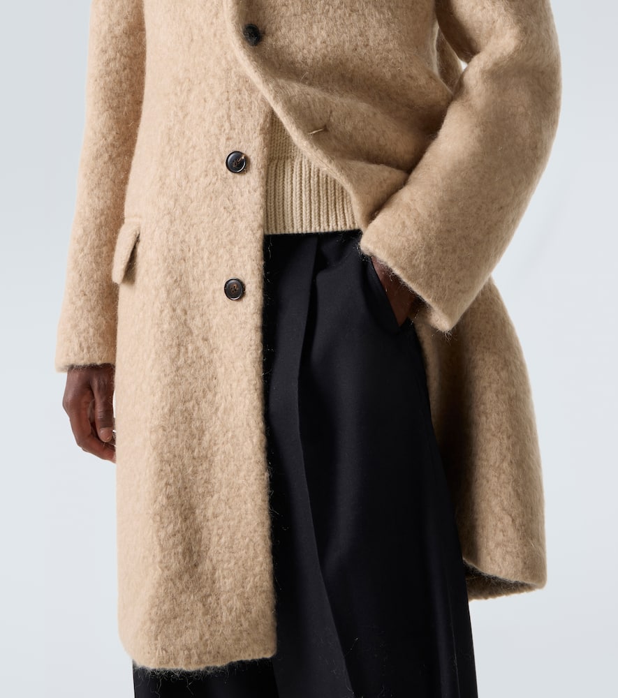 Mohair and wool coat