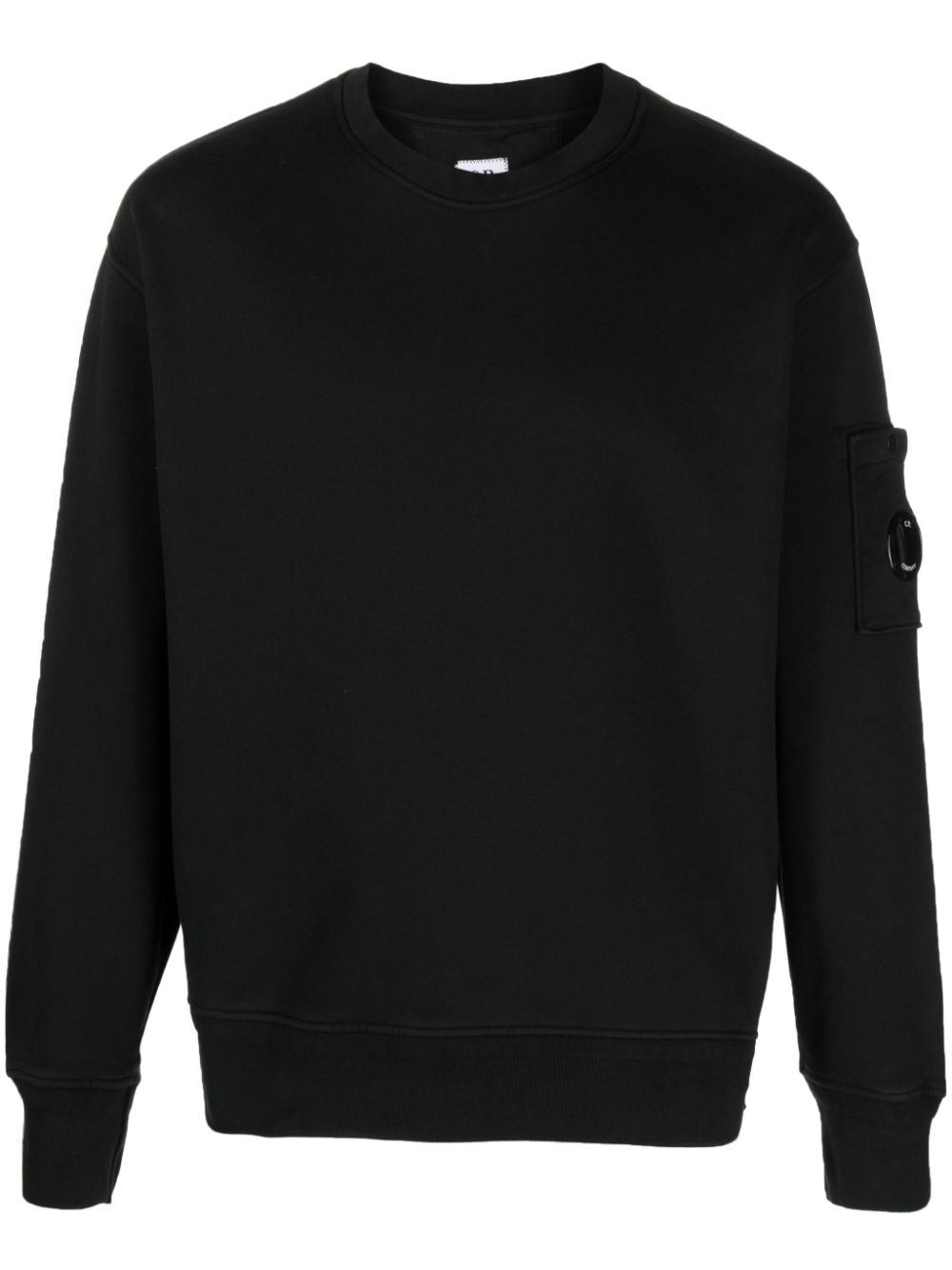 Lens-detail cotton sweatshirt - Black
