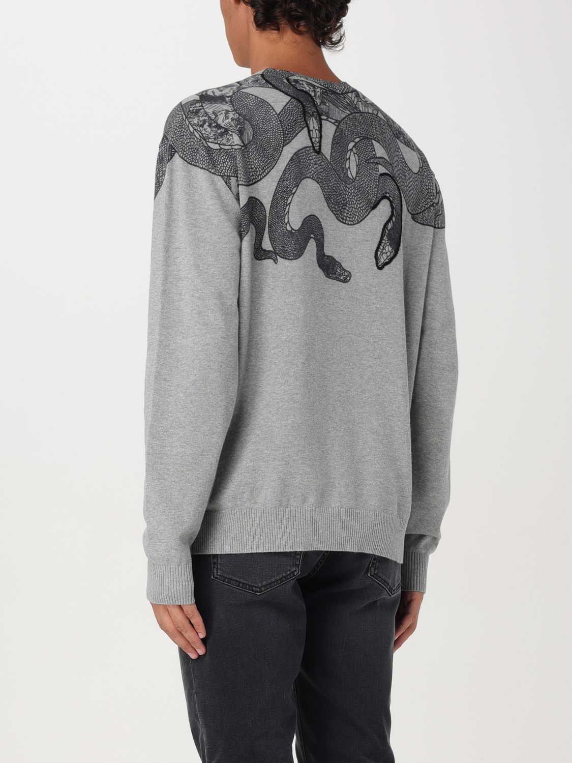 Snake-print sweater - Grey