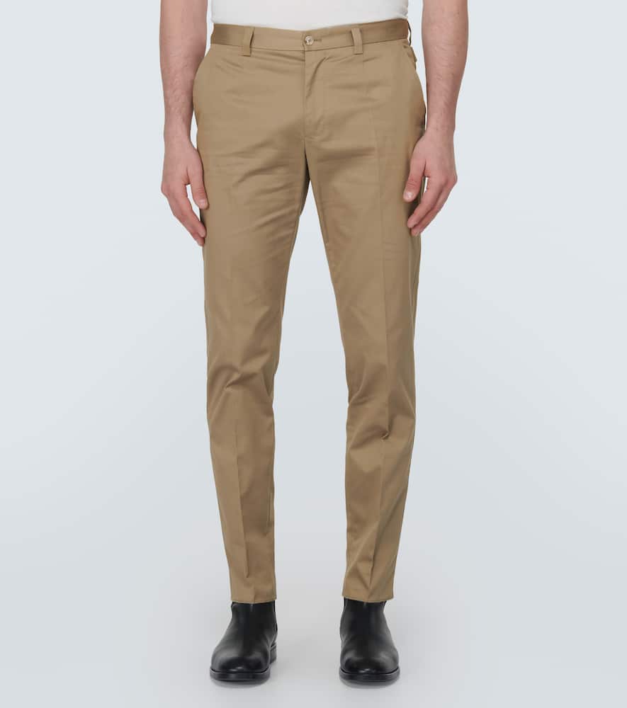 Dolce & Gabbana High-rise cotton-blend chinos