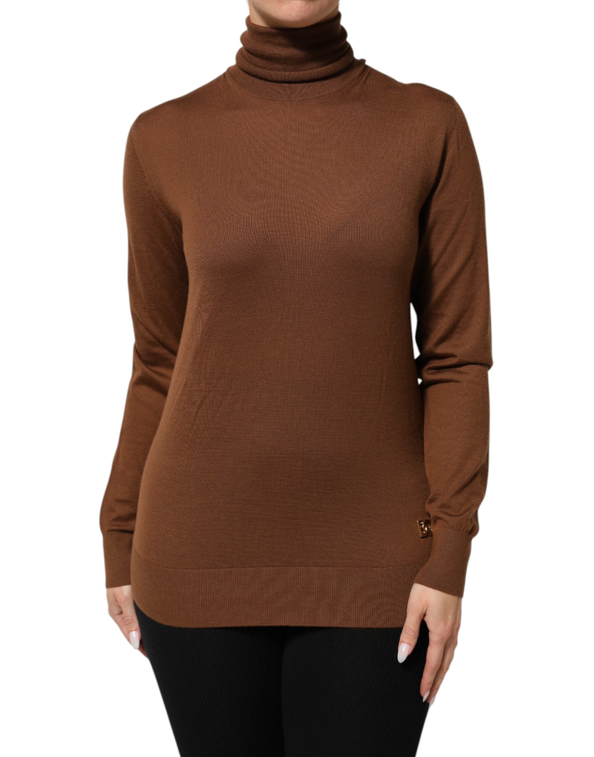 Cashmere Turtleneck Sweater — Brown
