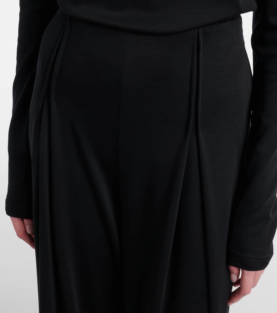 Cocco virgin wool jersey wide-leg pants