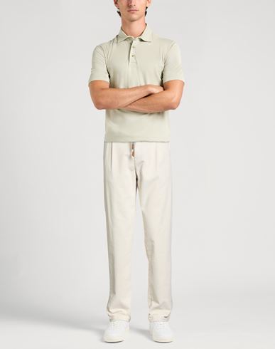 Man Pants Ivory Size 31 Cotton, Elastane